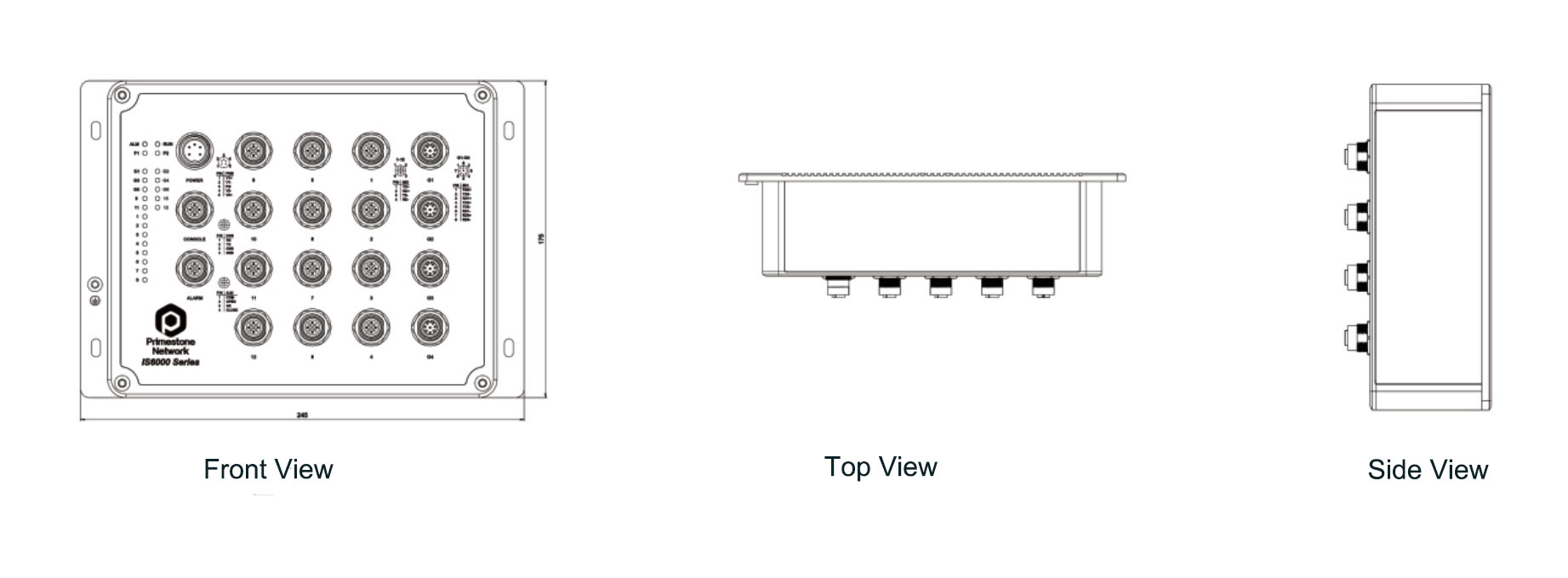 IS6000-6016RE-4GM12 Series Managed Gigabit Industrial Car Automotive Ethernet Switch 16 port 